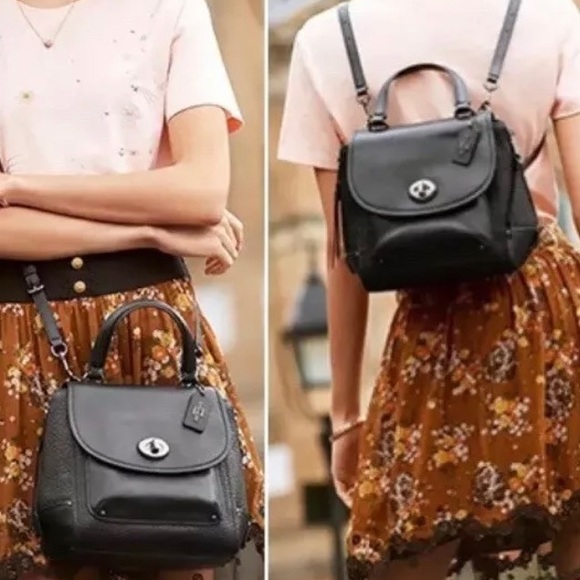 ⛔️SOLD⛔️Authentic COACH leather Nickel backpack - Picture 8 of 8